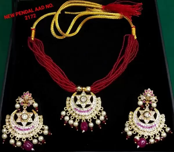 Rajasthani chand tara necklace with earrings