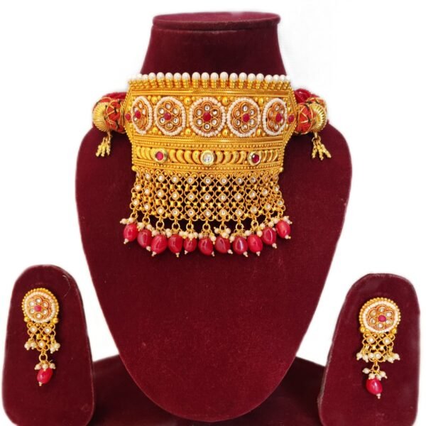 wedding artificial jewellery set - one gram gold aad