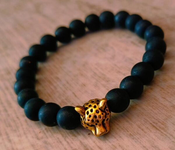 black pearl lion bracelet for boy