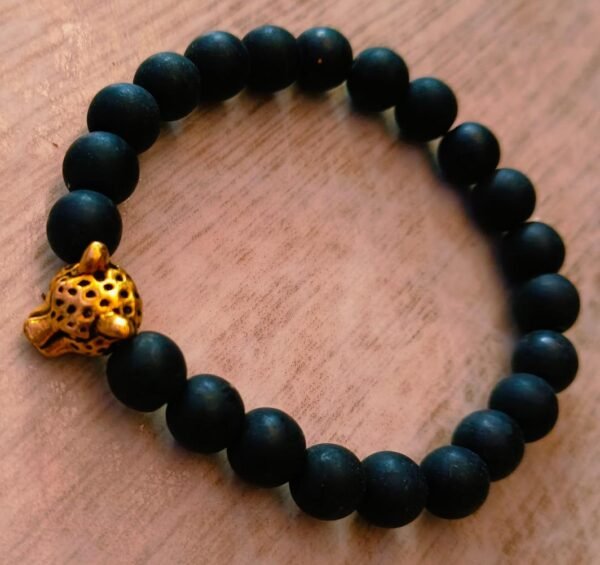 black pearl lion bracelet for boy - Image 2