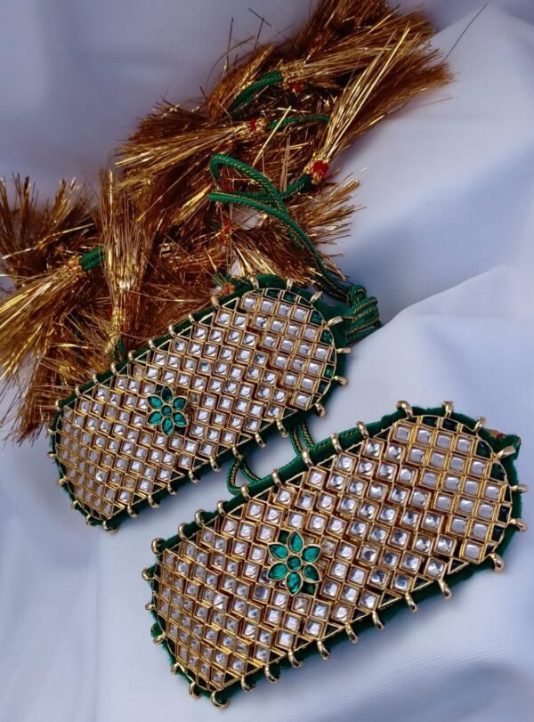 kundan green bajband armlet set - Image 2